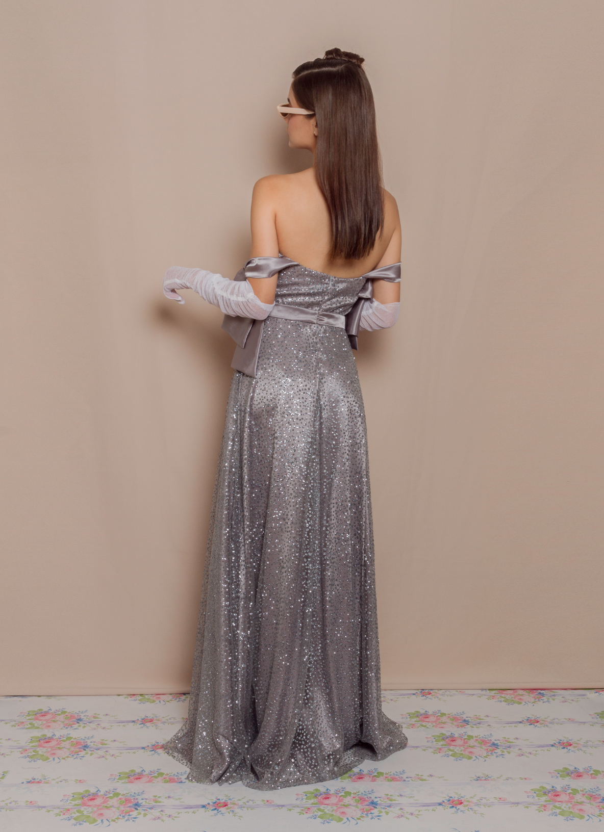 Dâ Silver Shiny Dress